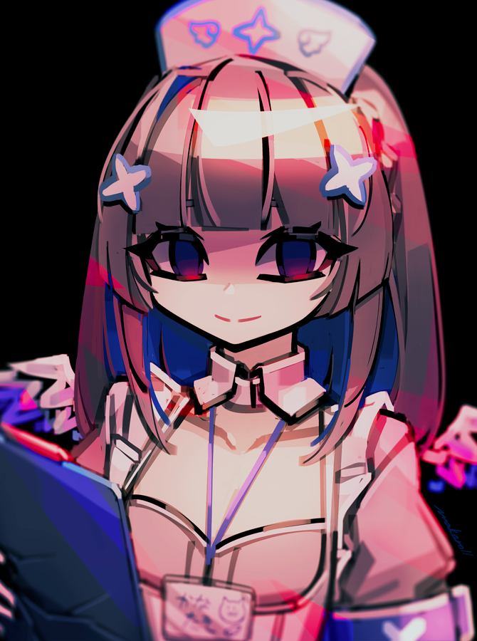 天音かなた 「nurse kanata with grip strength powerful」|makarollのイラスト