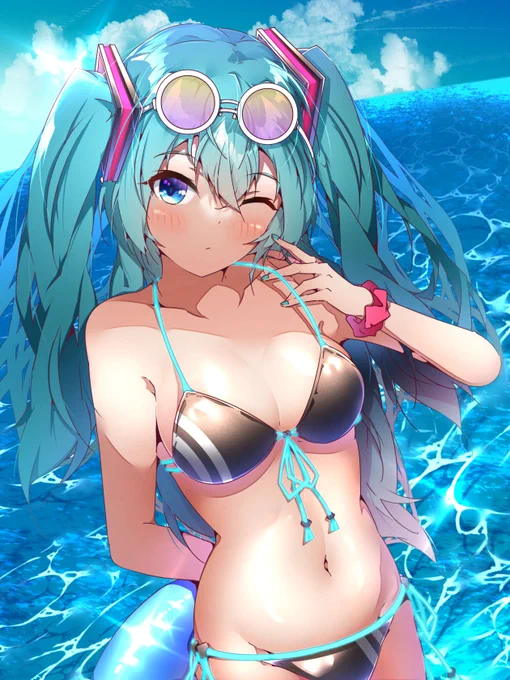 水着ミクさん 
