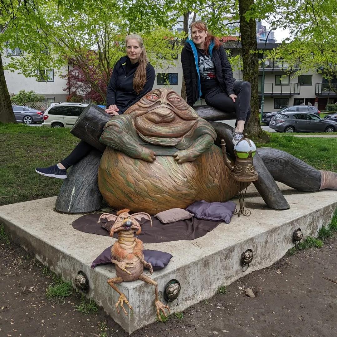 My @styrogirls sisters with yet another amazing #MayThe4th creation in Vancouver's Dude Chilling Park!! #Vancouver #MayThe4thBeWithYou #MayTheFourthBeWithYou #dudechillingpark