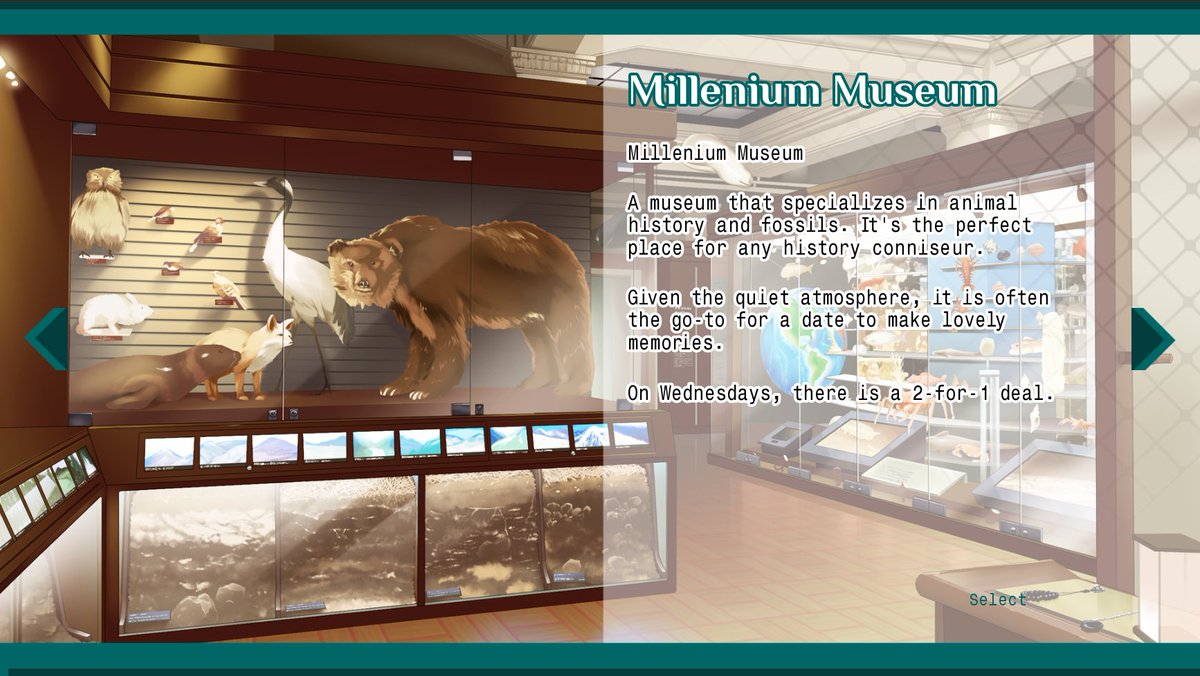 AstraThalia's tweet photo. Progress is being made in my #IndieGameDev project. In the last few weeks, I've added some lovely menus to choose from several date locations with each of the love interests, and I updated the game to have group chat. #renpy #vndev #WIP #wipwednesday https://t.co/cvW2aAdKaJ