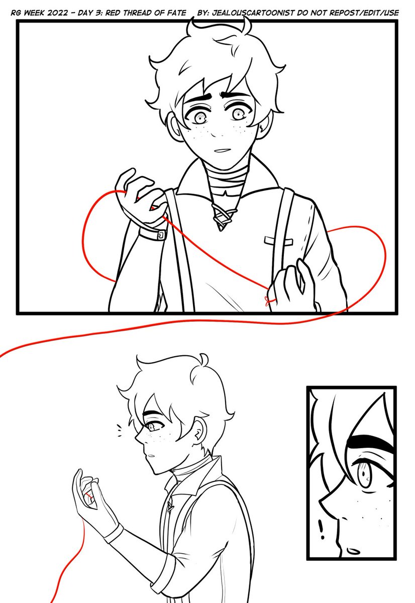 JealousCartoon's tweet photo. For the #rosegardenweek​
Day 3: Red Thread of Fate
Was supposed to be done yesterday but a wild 4th page was necessary xD
#rwbyrosegarden #rwby #rgweek2022 https://t.co/0tekXiWZGQ