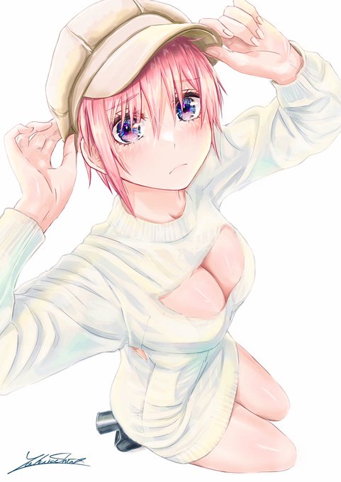 泉 シンさんがTwitterに投稿した中野一花(五等分の花嫁)のイラスト。