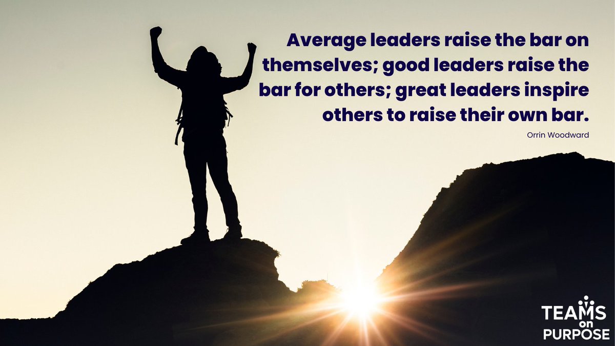 _TeamsOnPurpose's tweet photo. “When you’re an inspirational leader, you're able to tell people and explain to them what it is that you are doing and where you are going, and it makes them want to go with you.” – Dr Alyn Waller.
#ToPleadershiptips #leadership #TeamsOnPurpose https://t.co/9HF6ZwitKI