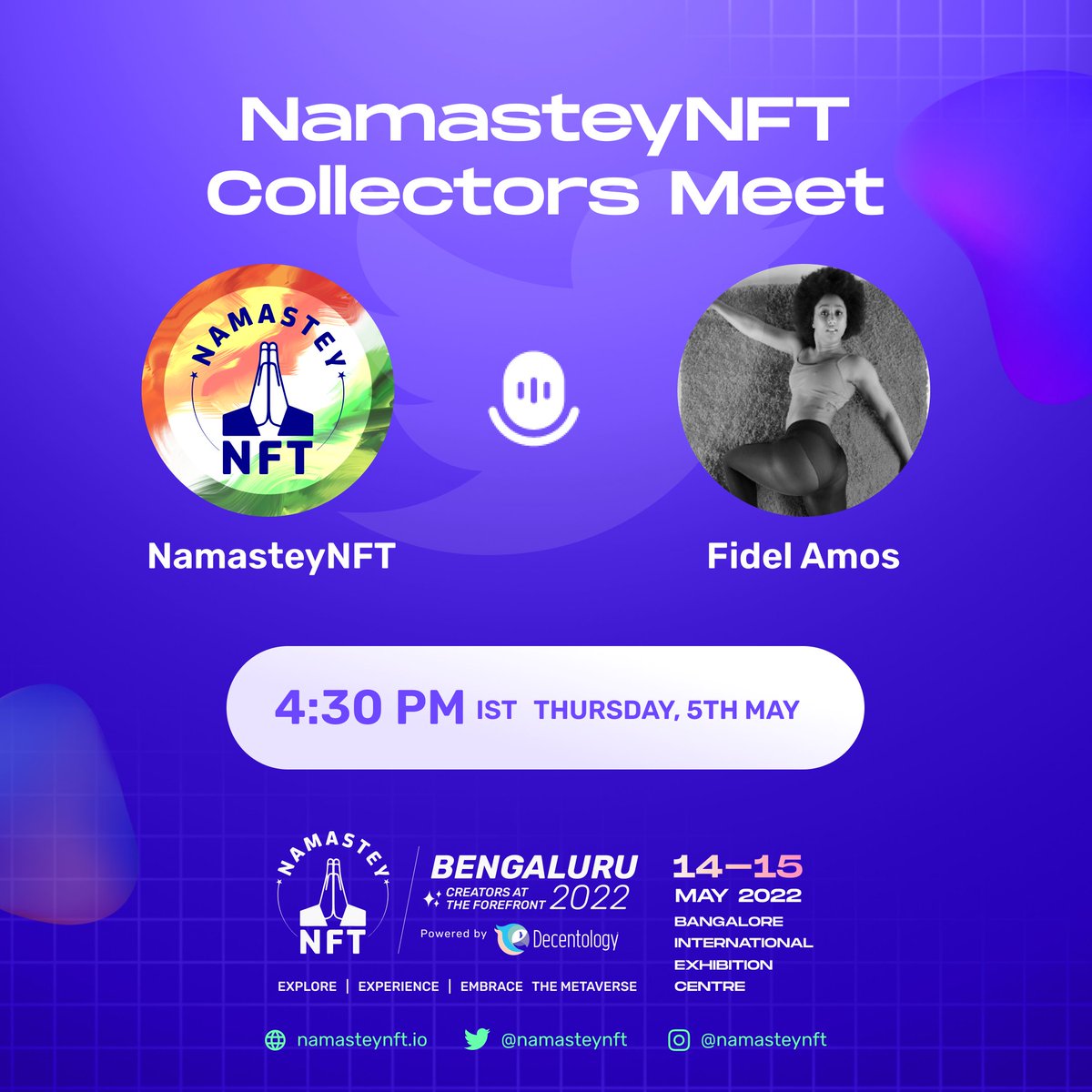 NamasteyNFT's tweet photo. Continuing our collector meet series, we are excited to have @FidelEverywhere 

Join us to know more about 'The Prologue' community drop https://t.co/QPwiWMYOxN