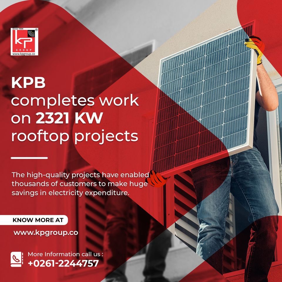 kpgroupgreen's tweet photo. KP Buildcon Pvt. Ltd. has so far installed rooftop solar plants up to 2321 kW. In which iconic projects like Millennium Market and Rahulraj Mall have also been done.  #KPGroup #Farukpatel #Farukkp #kpbuildcon #Kpigreenenergyltd #kpigreen #solarenergy #Solarpower #Gujarat #India https://t.co/bMbuI4bZ1f