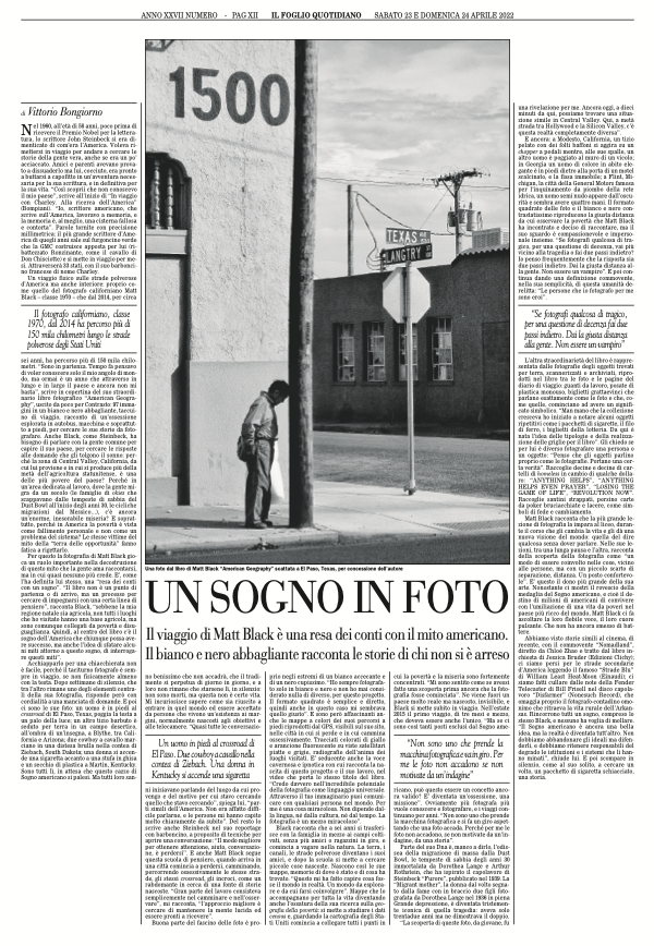 Il viaggio di Matt Black è una resa dei conti con il mito americano. Il bianco e nero abbagliante delle sue foto racconta le storie di chi non si è arreso - di Vittorio Bongiorno
edicola.ilfoglio.it/newsstand/?log…