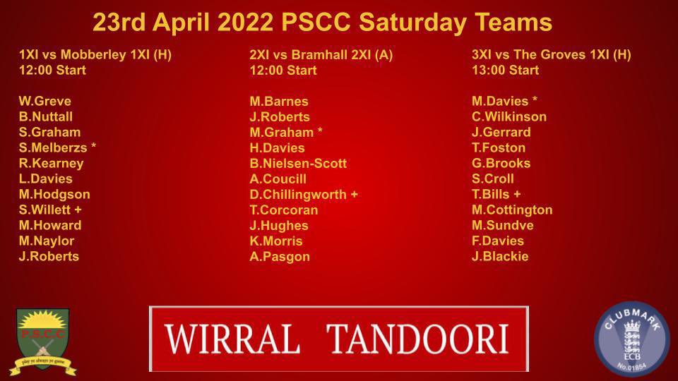 🏏 🚨 GAME DAY 🚨 🏏 First game of the new Cheshire County Cricket League season! 1’s home to @mobberleycc 2’s away at @bramhallcc 3’s home to @the_groves_cc Go well ☀️