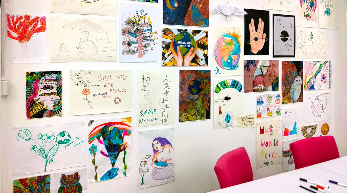 Art for World Peace... Join in... The wall is filling up with your creations. @ONeill_HE <a href="/StuDempster/">Stuart Dempster</a> @DWUnabridged <a href="/UniSotonLibrary/">University of Southampton Library</a> <a href="/wendysotonlib/">Wendy White @wendysotonlib.bsky.social</a> @scoastlibrarian  #Peace <a href="/Union_Soton/">SUSU</a>