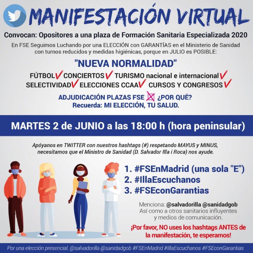 DoctorCasado's tweet photo. El @sanidadgob sigue sin permitir la elección presencial a los Médicos MIR
Es un escándalo. El Covid no lo impide, no implica gasto, ¿por qué se empecinan en hacer mal lo que se puede hacer bien?
#fsenmadrid
#fsecongarantias https://t.co/bZVTJs8wHG