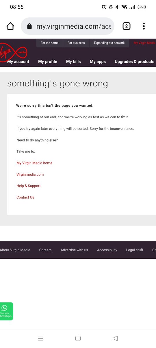 Kazmason78's tweet photo. @virginmedia I can't access my emails and keep getting this message. It's been like this for 2 days now and I need access to important emails. Thanks https://t.co/DQL2p1D2U5