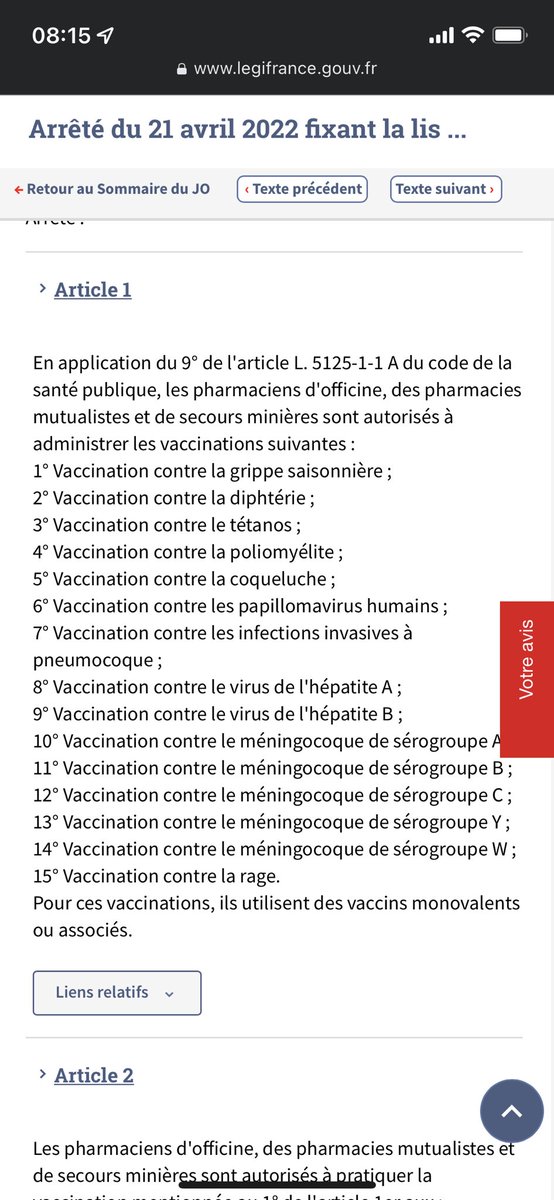 Antoine_lrr's tweet photo. Très content de voir au #JORF ce matin la liste des #vaccinations réalisables par le #pharmacien ! Une mesure attendue pour ↗️ la couverture vaccinale de la population, pour protéger et lutter contre toutes ces pathologies 🙏🏻

Cc @marionbouillot @Valentin__LS @Athenais_Ercker https://t.co/4sWYrY0sqy
