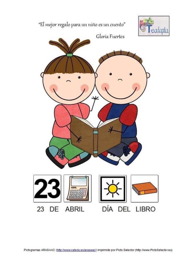 Teadapta's tweet photo. En el Día del Libro os recordamos que podéis descargaros cuentos adaptados en el siguiente enlace a nuestro blog : https://t.co/sLoSrmkCW9
#DiaDelLibro #Librosparatodos #Cuentosadaptados  #Apoyovisual #pictogramas #autismo https://t.co/Js6Kt8BWsD