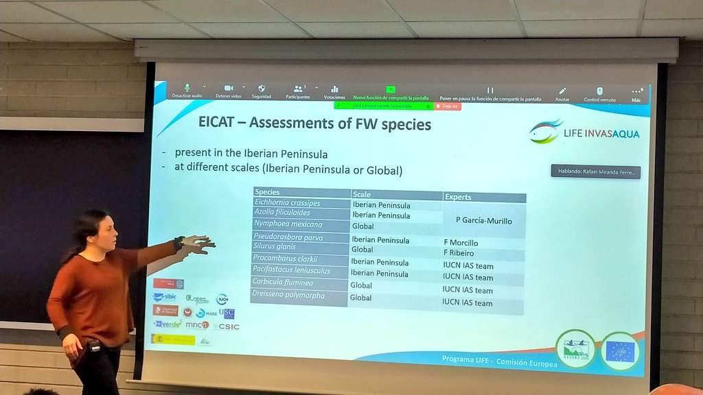 LifeInvasaqua's tweet photo. Expertos que han participado en documentos como las #iaslist del proyecto, también han evaluado algunas especies exóticas invasoras top tanto a nivel de la #PeninsulaIberica como 🌍. #Eichhorniacrassipes, #Azollafuliculoides, #Nymphaeamexicana y #Pseudorasboraparva. #EEI2022 https://t.co/x0DgHeInhF