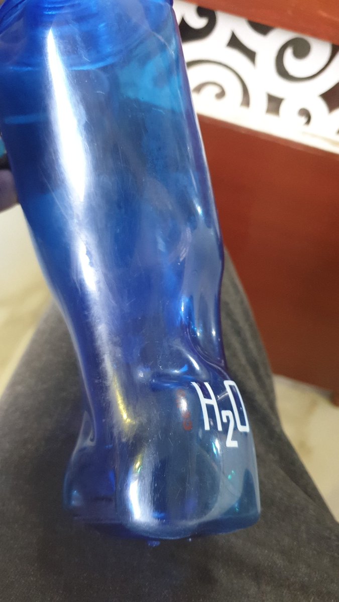 BasantSa's tweet photo. @cello_world Too Hot Summer this happened under car, be careful in this summer. Bottle metarial might be PC ? https://t.co/mUPLbScwGy