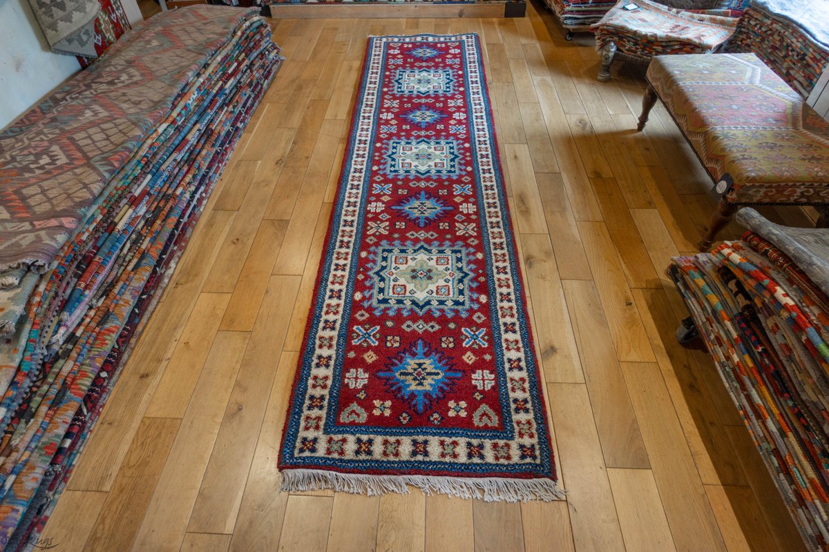 OlneyRugShop's tweet photo. Hand-knotted Indo Kazak Runner from India. Width: 80cm x Length: 300cm. 
Only £297 https://t.co/38xJHk6RHh
 Enjoy our range of Authentic Rugs at https://t.co/v4pZyCfXhP https://t.co/LFj82dASJN