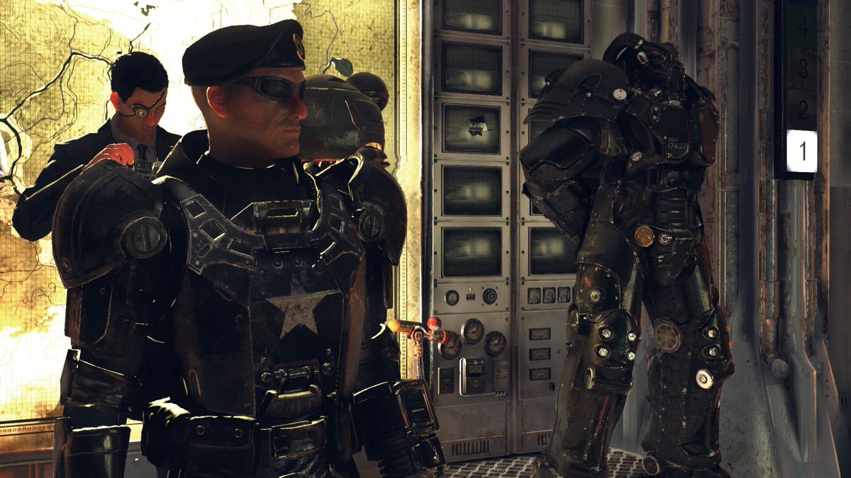 MarcusPask's tweet photo. E.R.A. Forces conducted an operation to help rebuild our great America. E.R.A. personal proceeded to Appalachia area power plants and conducted repairs to restore power for our great citizenry. God bless the Enclave. #fallout76 #Enclave https://t.co/w56VGoTEhO