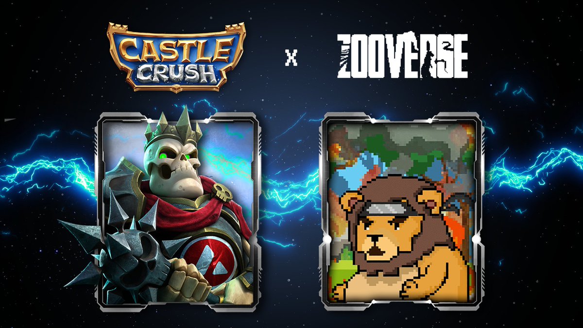 We are excited to announce a partnership with Castle Crush! 

Prizes🏆:
x 2 WL 
x 4 Free NFT ($100 worth each)

To Enter: 👇
1️⃣ Follow <a href="/playcastlecrush/">Castle Crush🔺</a>, @Zooversenft and <a href="/ZV_OPNATURE/">Operation Nature</a>
2️⃣ Like &amp; RT
3️⃣ Tag a Friend

24 Hours! Good luck ❤️
