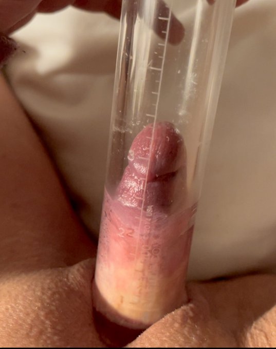 Want to see it twitch and grow to 3.5 inches in the tube? I just made a new video  #bigclit #megaclit