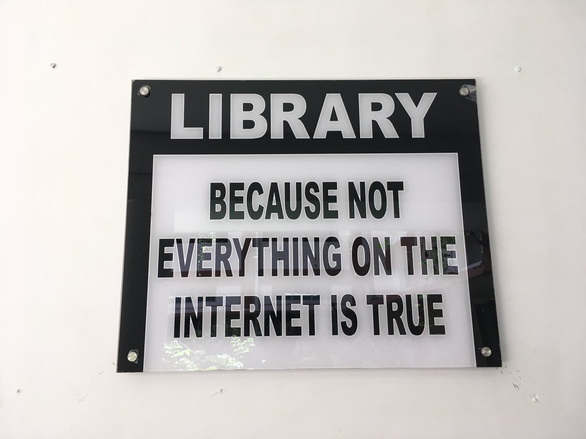 Outside a library. #WorldBookDay