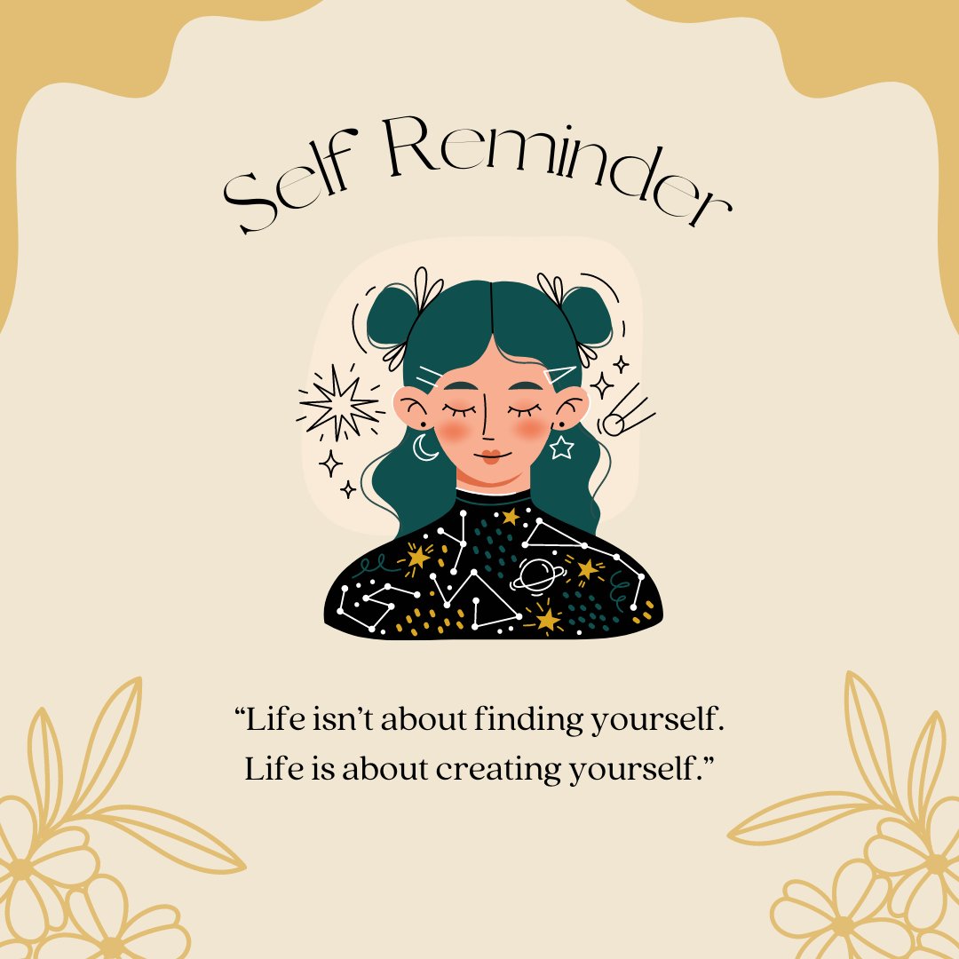 Life isn’t something you just find and that allowing your life to be decided by something you found during the course of it isn’t enough. Life is about building it- through education, knowledge, determination, and experience.

#selfremainder #selflove #selfcare #Findyourself