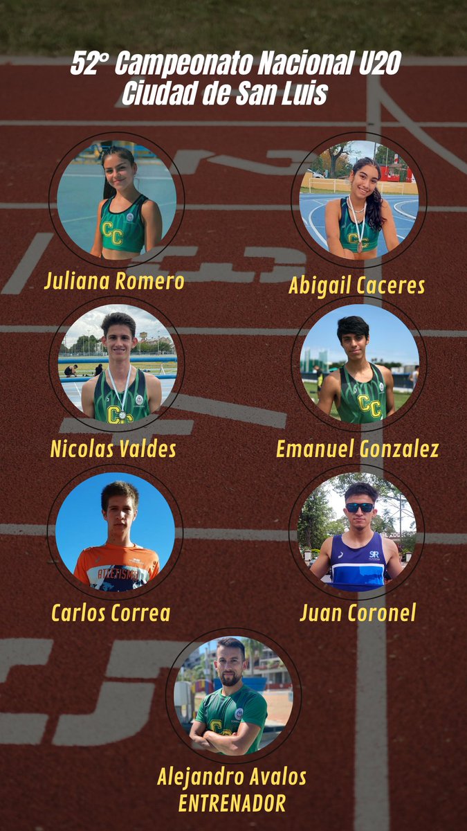 Los Atletas junto con nuestro Director y Entrenador Alejandro Avalos, que representarán a Corrientes en el 52° Campeonato Nacional U20-Ciudad de San Luis. #Atletismo #corrientescorre #corrientes #atletas #entrenador