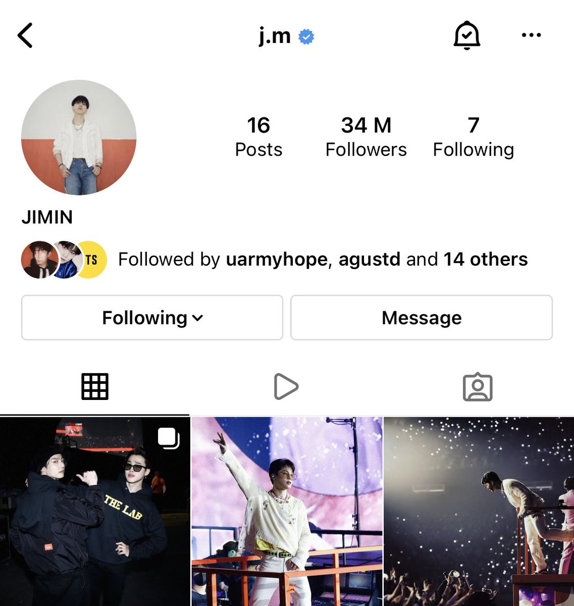 JIMIN IS ACTIVE ON INSTAGRAM.

He changed his bio from “Jimin of BTS” to just “JIMIN” 💙