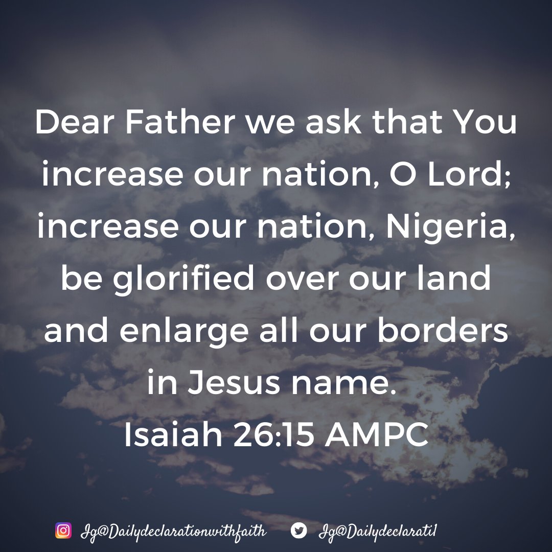 DailyDeclarati1's tweet image. #PrayerSaturday
#BelieveOnly
#HeAnswersPrayers
#Dailydeclarationwithfaith