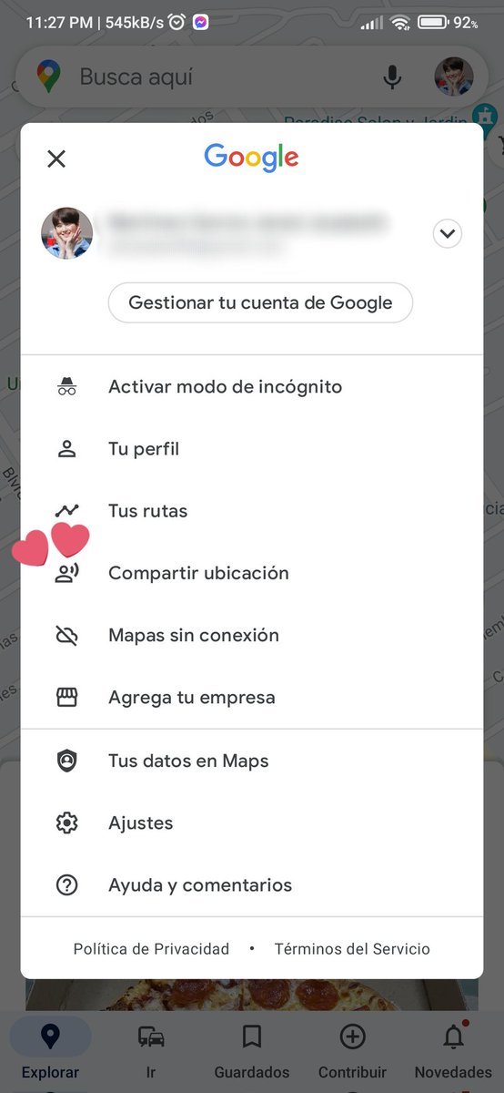 eunloovgi's tweet photo. Hola, amistades. Saben que la situación actualmente está horrible, con lo que respecta a nosotras. Hace rato me salió esto. En google maps existe la opción de compartir tu ubicación en tiempo real, durante el tiempo que consideres necesario. 👇➕ https://t.co/wIM7q7HrrA