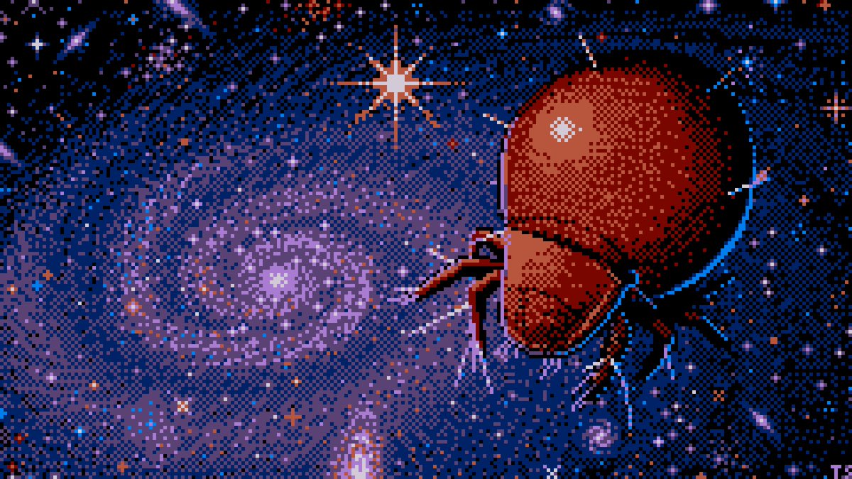 galactic oribatid

8 colors, 240x135px #pixelart
