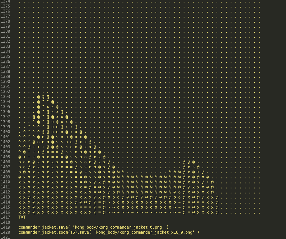 near_kongz's tweet photo. To create the art of NEAR KONGZ we have never used any pixel art design tool or touched a brush. This is entirely done using Ruby programming language.

We are launching a tutorial series on this. 👨‍💻

Join us on 4th May 18:00 UTC at our Audi-1, KONGZ Metaverse HQ.

#NEAR https://t.co/r4EvOQTOFN