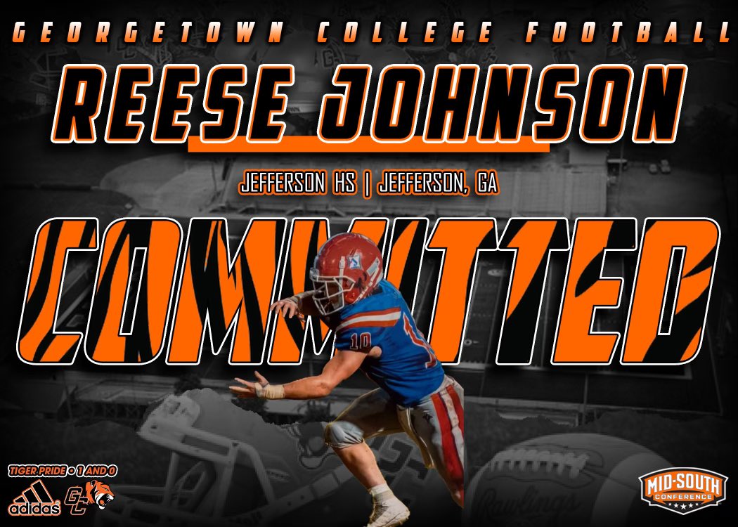 Reese Johnson (@reese_johnson42) on Twitter photo A huge thank you to <a href="/GtownCoachO/">Chris Oliver</a> for giving me an opportunity to compete at the next level. I can’t wait to continue my football journey as a Georgetown Tiger!
<a href="/JeffersonFootba/">Jefferson Football</a> <a href="/ChaseJohnson008/">Chase Johnson</a> <a href="/JHS_Prospects/">Jefferson Prospects - 2024 GA State Runner Up 🏈</a> <a href="/Gtown_Football/">Georgetown College Football</a> A huge thank you to <a href="/GtownCoachO/">Chris Oliver</a> for giving me an opportunity to compete at the next level. I can’t wait to continue my football journey as a Georgetown Tiger!
<a href="/JeffersonFootba/">Jefferson Football</a> <a href="/ChaseJohnson008/">Chase Johnson</a> <a href="/JHS_Prospects/">Jefferson Prospects - 2024 GA State Runner Up 🏈</a> <a href="/Gtown_Football/">Georgetown College Football</a>