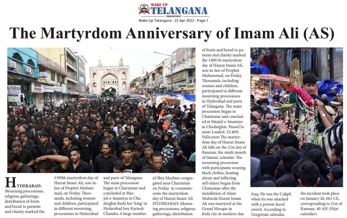aly_abedi's tweet photo. @wt_englishdaily  newspaper clip
#ImamAli #21ramadan  #MartyrdomOfImamAli https://t.co/20Q89InEDF