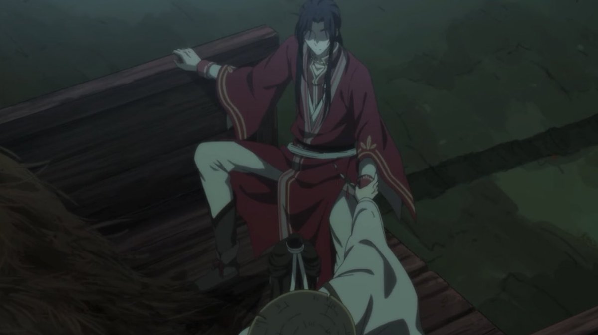 hualinghe's tweet photo. you know what makes donghua hua cheng/san lang the best? 

the way he is portrayed. it genuinely captures how important xie lian is to him https://t.co/DyRT7kcFOh