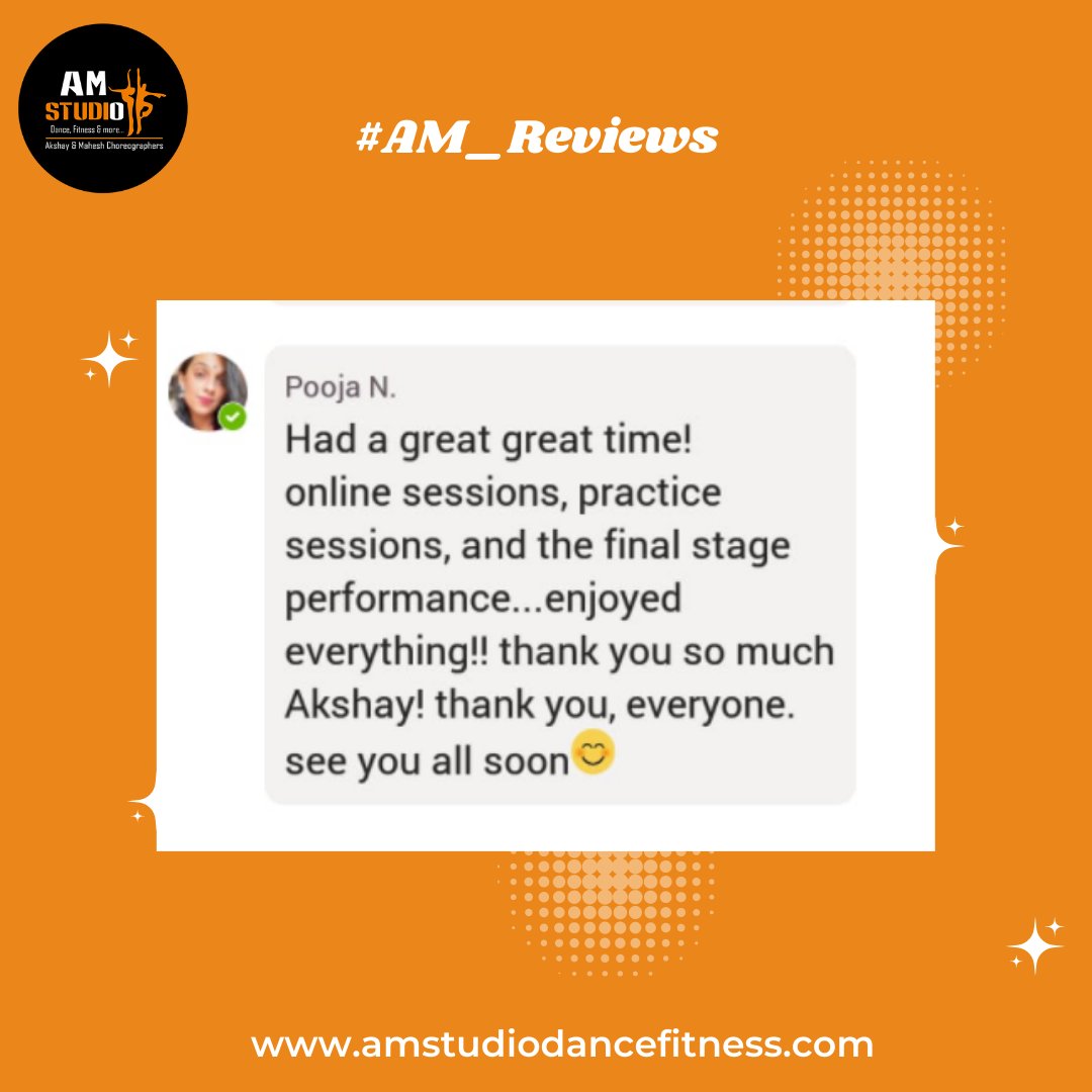 am_studio_dance's tweet image. #AM_Studio_Review

We really appreciate this wonderful review Pooja🙏🏽😊

The team too had a great time teaching..cheers 🥳

Contact
📞 9860111139/ 9765962266
📩 amstudiodancefitness.com
Dance, Fitness, and More

#AMStudio #Fitness #Dance #Corporate #CorporateEvents #Testominial