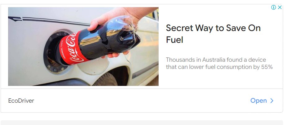 techAU's tweet photo. Here's the secret way to save on fuel people. This ad told me so. #TotesLegit https://t.co/OMUIDjIt9S