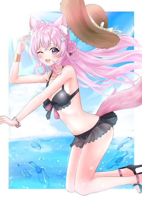 水着こよちゃん🧪✨
#ホロライブサマーに願いを 
#こよりすけっち 