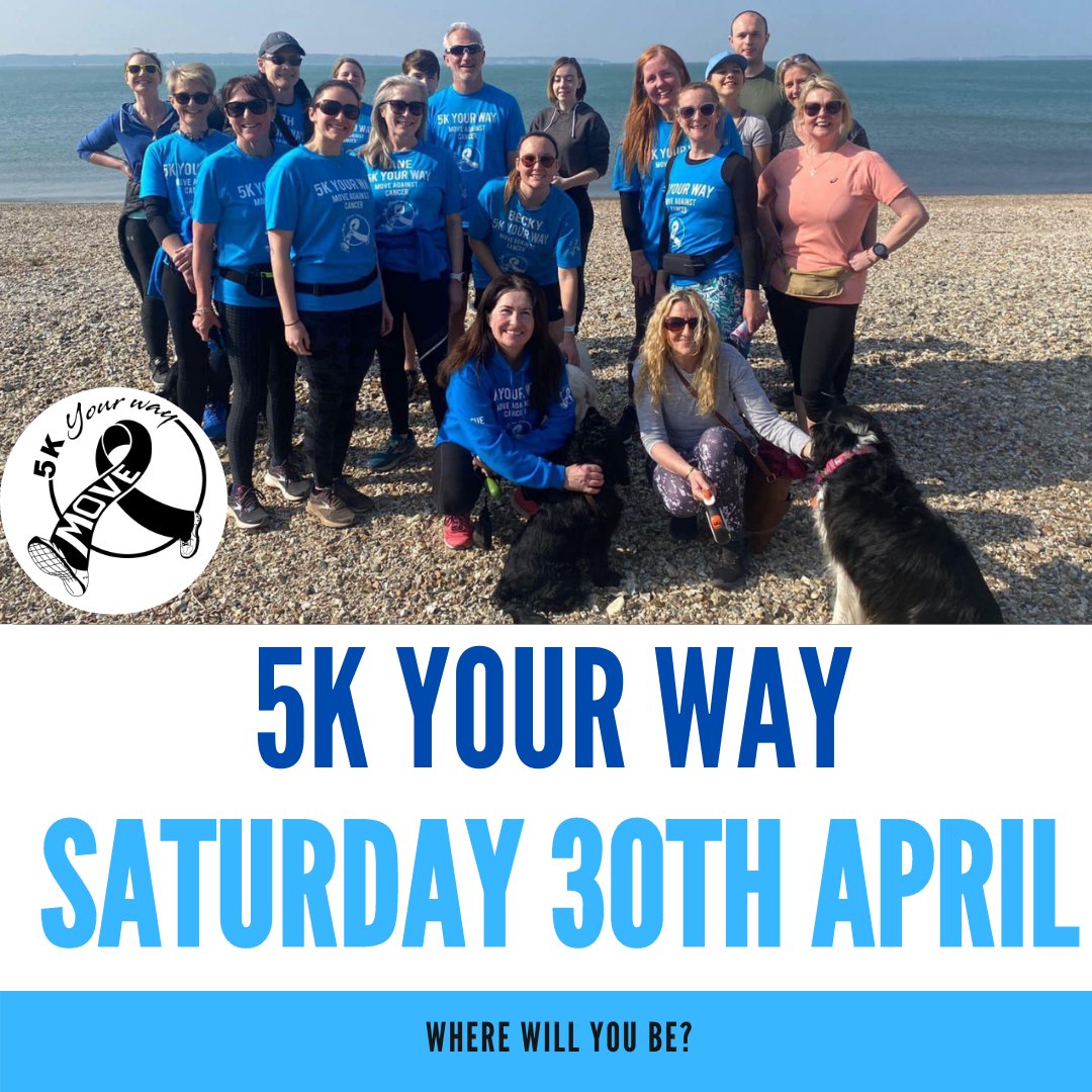 MOVEcharity's tweet photo. Our next 5k Your Way day is NEXT Saturday 30th April!
🔷We meet all at parkruns all over the UK and walk, run, cheer or volunteer.  
🔷After we socialise.

🥰 ANYONE is welcome! 

➡️ Find your nearest group here:  https://t.co/9vLG1RFhjp 
Join us to #moveagainstcancer #5kyourway! https://t.co/SRtPiZleoK