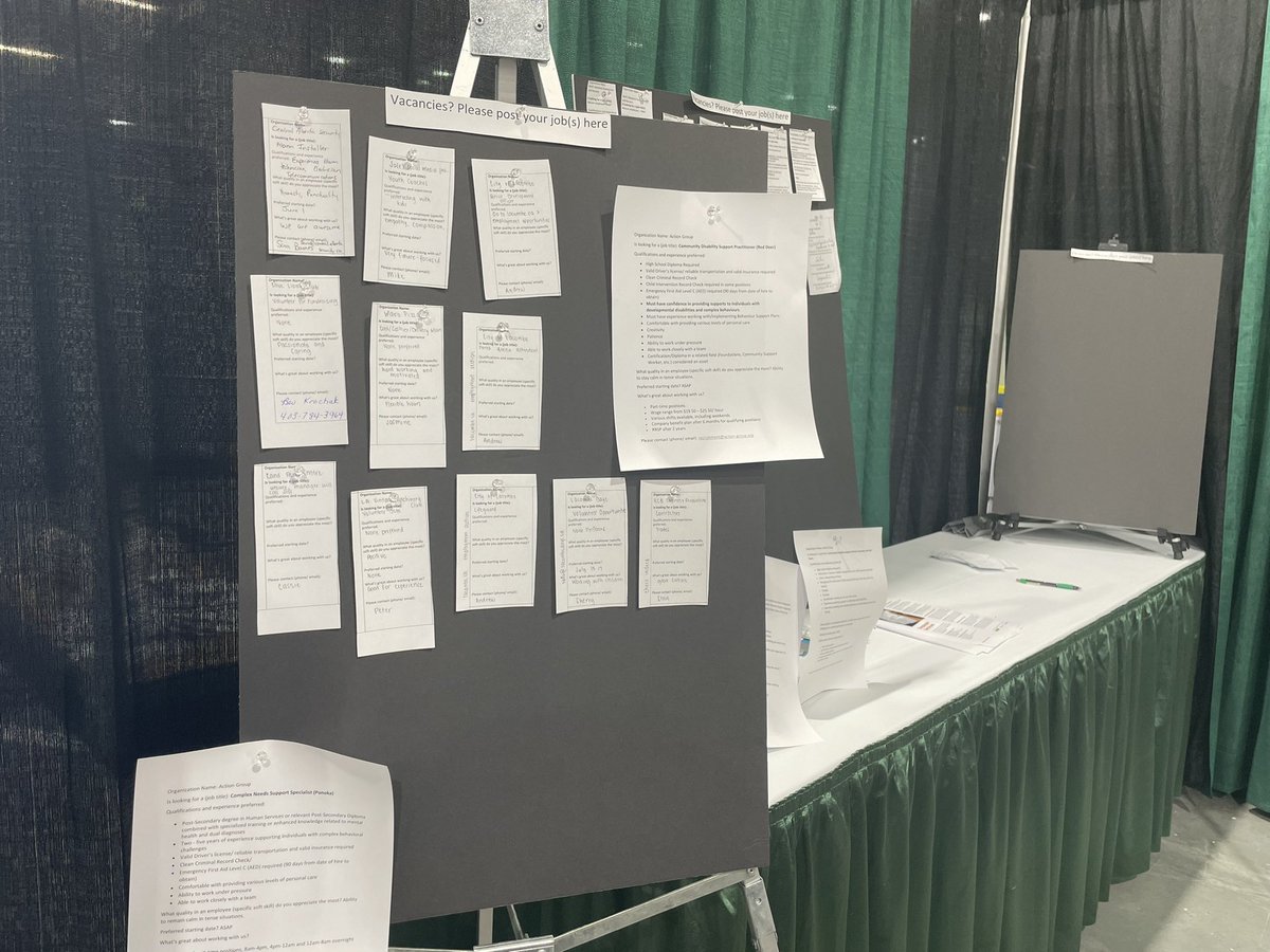 Come visit our recruitment and hiring booth, sponsored by <a href="/RBC/">RBC</a> and <a href="/BurmanUniv/">Burman University</a>, at the #2022lacombetradeshow. There are already lots of businesses hiring who posted to the board and also people looking for work! Can’t wait till their skill sets are matched up! 🙌🏼