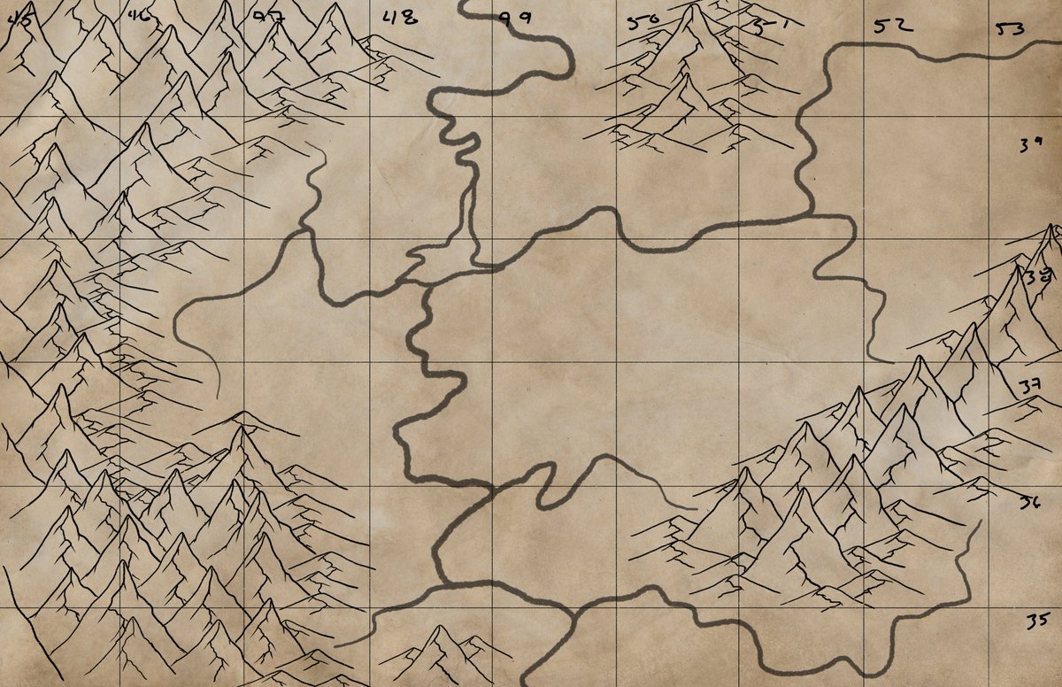 Howdy! Maybe it's too early to share, but started this piece tonight, excited to see where it goes! #cartography #map #maps #mapping #fantasy #fantasyart #fantasymap #fantasyworld #worldbuilding #rpg #roleplay #rolepalying #ttrpg #tabletop #art #drawing