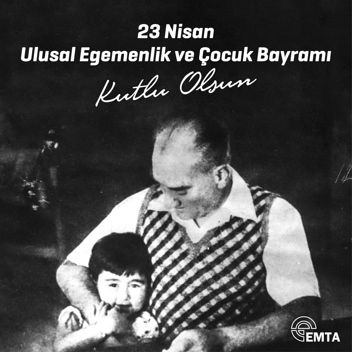Ulu önder Mustafa Kemal Atatürk'ün çocuklara armağan ettiği Ulusal Egemenlik ve Çocuk Bayramı kutlu olsun.
Türk milletinin geleceği, bugünkü çocuklarının doğru görüşü ve yorulmak bilmeyen çalışma azmi ile büyük ve parlak olacaktır.🇹🇷
#23NisanKutluOlsun 
#23Nisan1920 #23Nisan