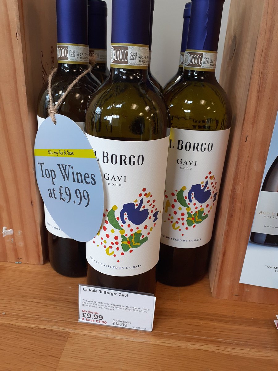 Top wines at £9.99 on mix six.

Peroni &amp; Estrella Galicia £1 a bottle in cases of 24 bottles.