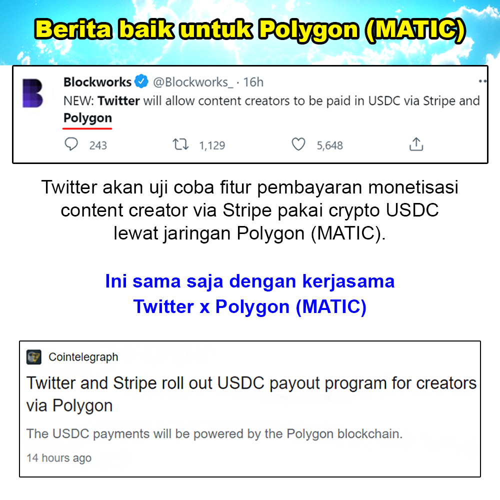 Polygon (MATIC) kerjasama dengan Twitter.