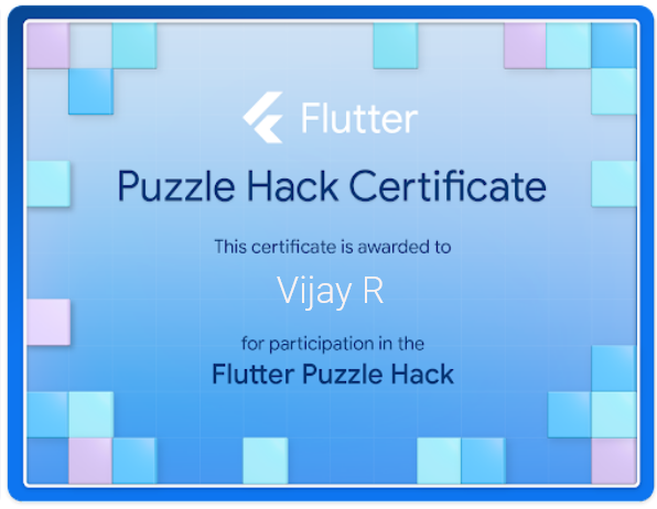 vijaycreations's tweet photo. Check out my completion in flutter puzzle hack challenge!

Visit my channel for more awesome flutter contents: https://t.co/R7GrKdjHga

@FlutterDev 
#flutter #flutterapp #flutterdev #flutterui #flutterTutorials #appdev #mobileapp #flutterweb #android #appdevelopment https://t.co/rz0vnfG4aU