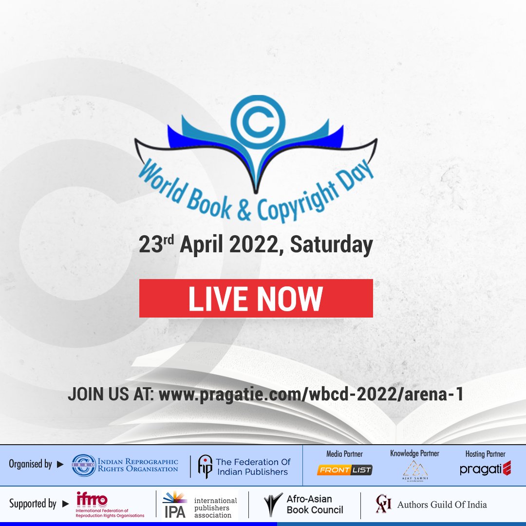IRRO_Official's tweet photo. Thrilled to announce that our much-awaited event 'World Book and Copyright Day' is LIVE NOW! Here is our prestigious organising team inaugurating the event and sharing their welcome  address speech. Join this virtual event Here:
https://t.co/rQTNIzxWia

 #WorldBookandCopyrightDay https://t.co/wAu1EuBgLZ
