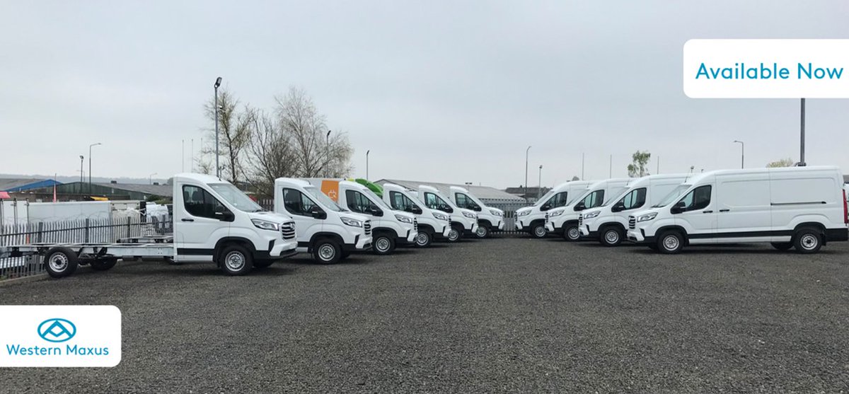 westernmaxus's tweet photo. Get them while they are hot! 🔥 Deliver 9 Chassis Cabs and Vans now in stock! 

🚐 Maxus Deliver 9 LH Vans (L3H2)
- Rear Wheel Drive
- Euro 6-E Engine 
 
🚛 Maxus Deliver 9 LC Chassis Cabs (L4H1)
- Rear Wheel Drive
- Euro 6-E Engine
- Accepts 14ft Bodies

#MaxusVan #WorkReady https://t.co/kebTWiuuCO