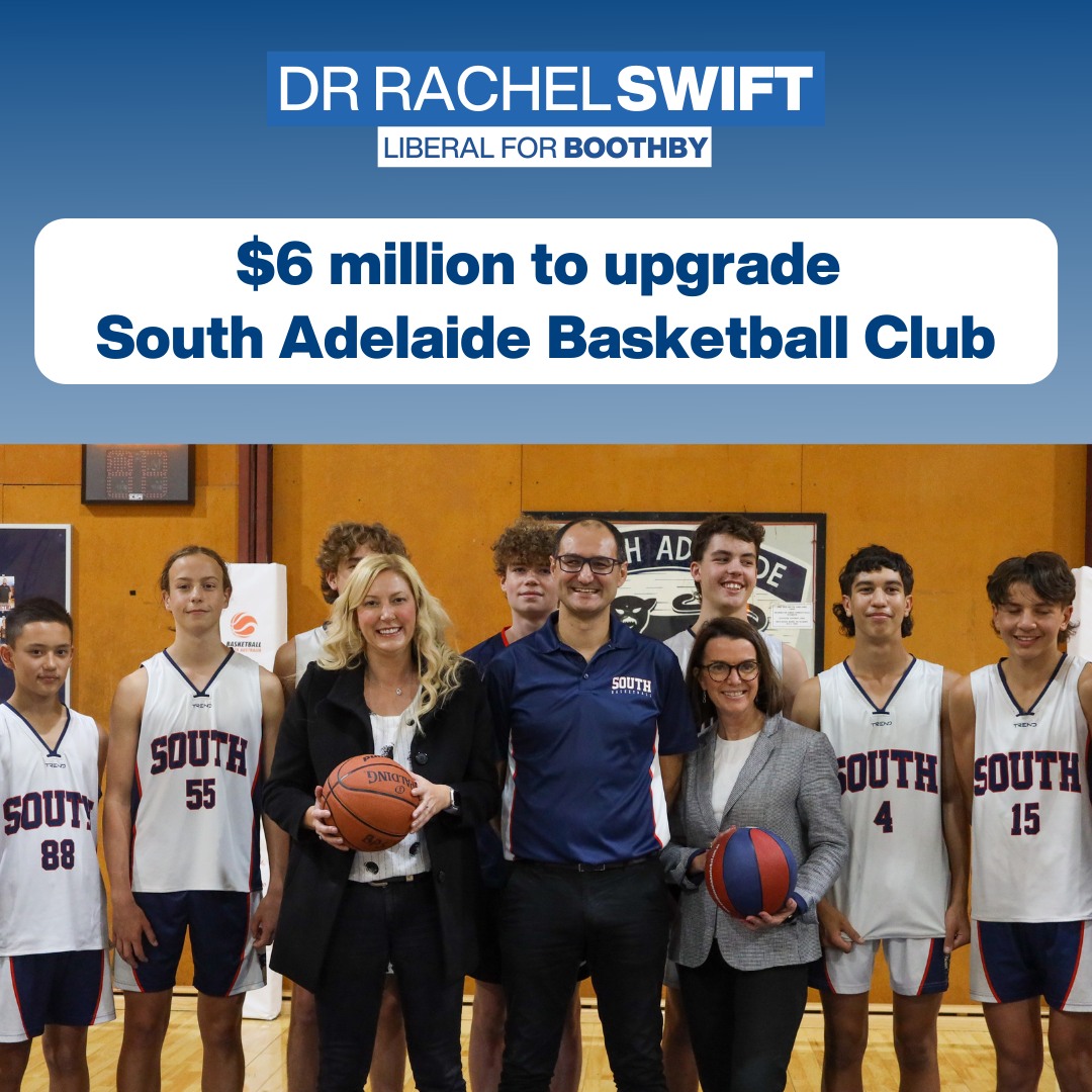 Fantastic news for South Adelaide Basketball Club . I’m so pleased to be able to announce along with South Australian Senator Anne Ruston, $6 million for the much needed and long overdue upgrade. Go Panthers!

#Boothby