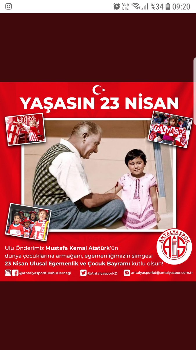 Adaletin, eşitliğin ve özgürlüğün dayanağı ulusal egemenliktir ve egemenlik kayıtsız şartsız milletindir.
23 Nisan Ulusal Egemenlik ve Çocuk Bayramı'mız kutlu olsun.