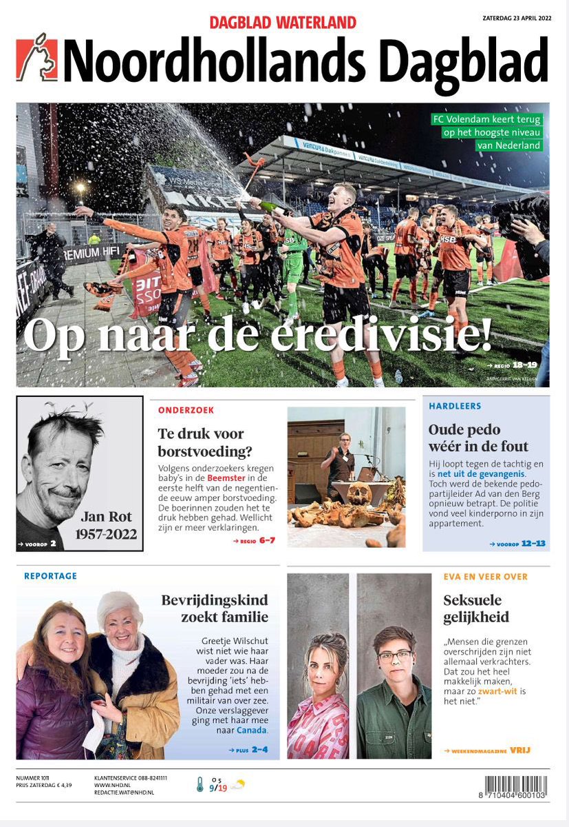 CorineVries's tweet image. Mooie voorpagina.