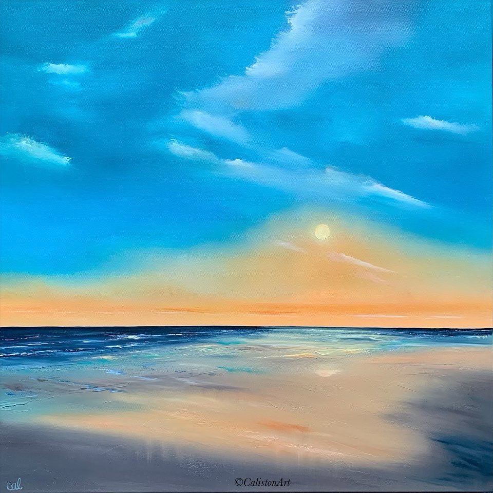 CalistonArt's tweet photo. ‘Sun Drenched’ 61 x 61cm oil on canvas. There’s nothing like a pop of colour 🧡💙🧡
#oilpainting #abstractart #contemporaryart #seascape #originalart #sun #artist #contemporaryartist #oilpainter https://t.co/eo4a1Q5tqX