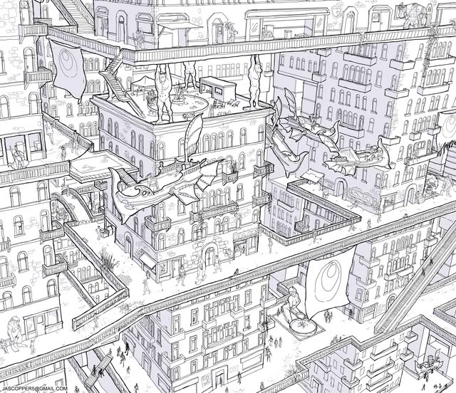 Sharn, a Middle Ward by PenAndInkAndComics 